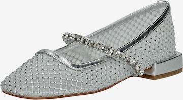 Ballerines à lanières Alma En Pena en argent : devant