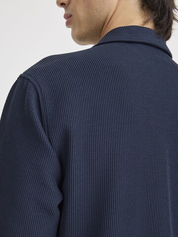 Casual Friday Comfort fit Overhemd ' CFARCHER knitted ' in Blauw