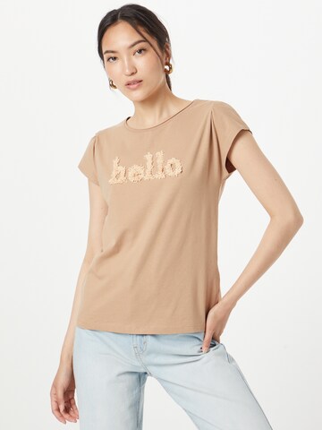 T-shirt TAIFUN en marron : devant