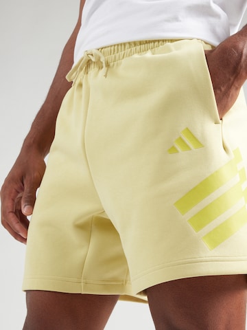 ADIDAS SPORTSWEAR Loose fit Workout Pants 'FI' in Yellow