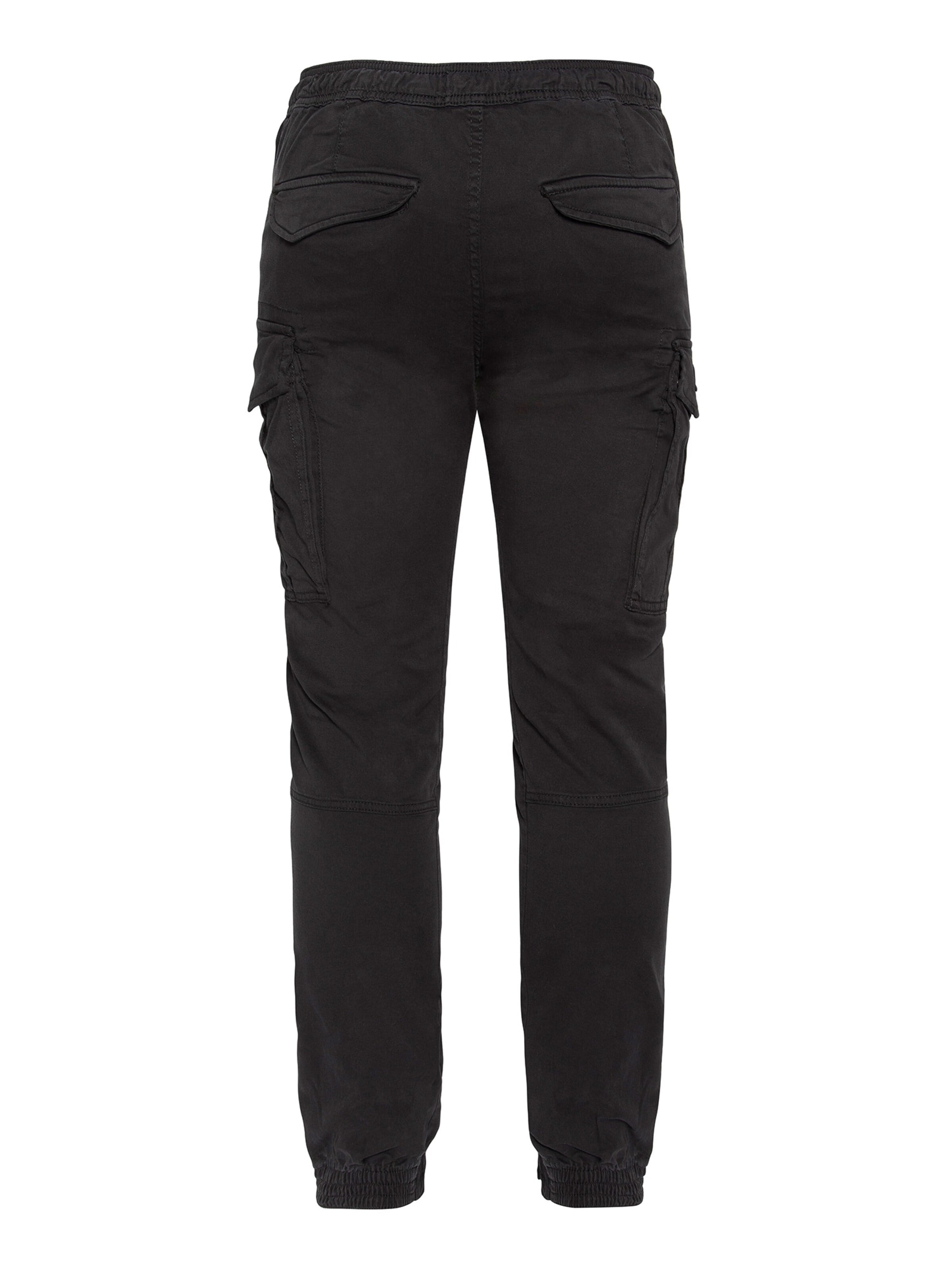 Schott NYC Regular Cargo Pants in Black