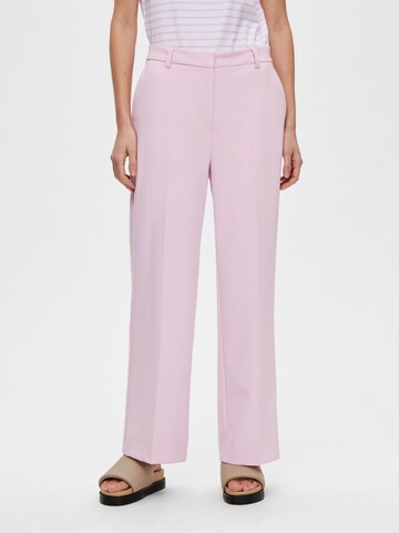 SELECTED FEMME Regular Broek 'SLFNew Myla' in Lila: voorkant