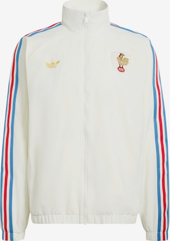 Veste de sport 'Frankreich Rugby 120 Years Crunch Anthem' ADIDAS PERFORMANCE en blanc : devant