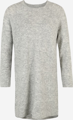 Only Petite Knitted dress 'CAROL' in Grey: front