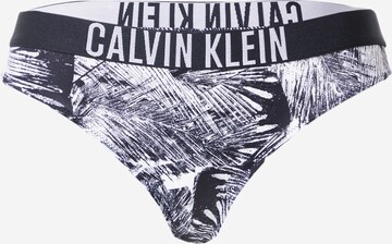 Calvin Klein Swimwear Bikini Bottoms in Black: front