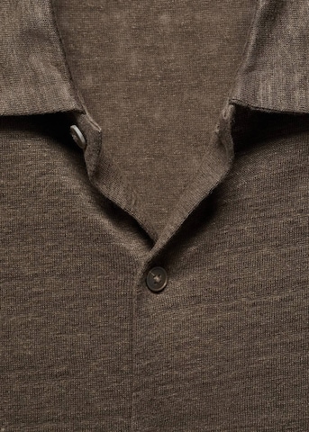 MANGO MAN Slim fit Button Up Shirt 'Ricard' in Brown