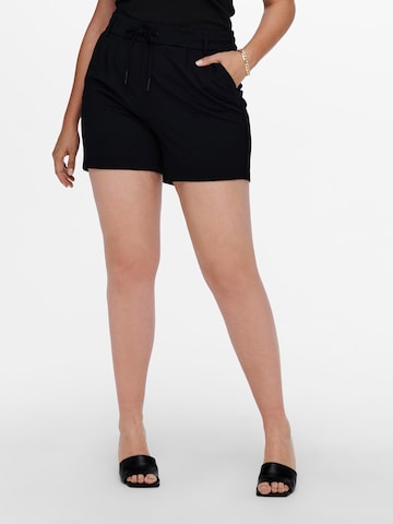 ONLY Carmakoma Regular Shorts 'Goldtrash Easy' in Schwarz: predná strana