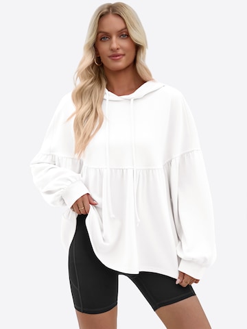 Imily Bela - Sudadera en blanco: frente