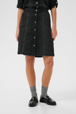 Cream Skirt 'Uniforma' in Black: front