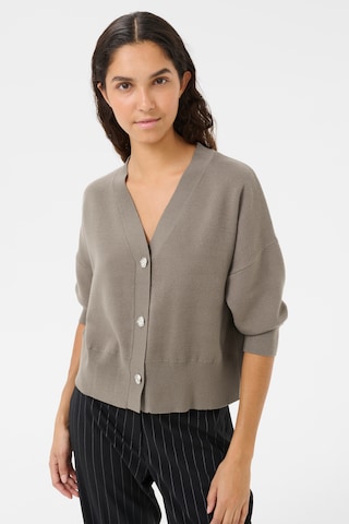 KAREN BY SIMONSEN Knit cardigan 'Antonella' in Brown: front