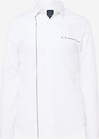 ARMANI EXCHANGE Klasický střih Košile 'Tessuto' – bílá: přední strana