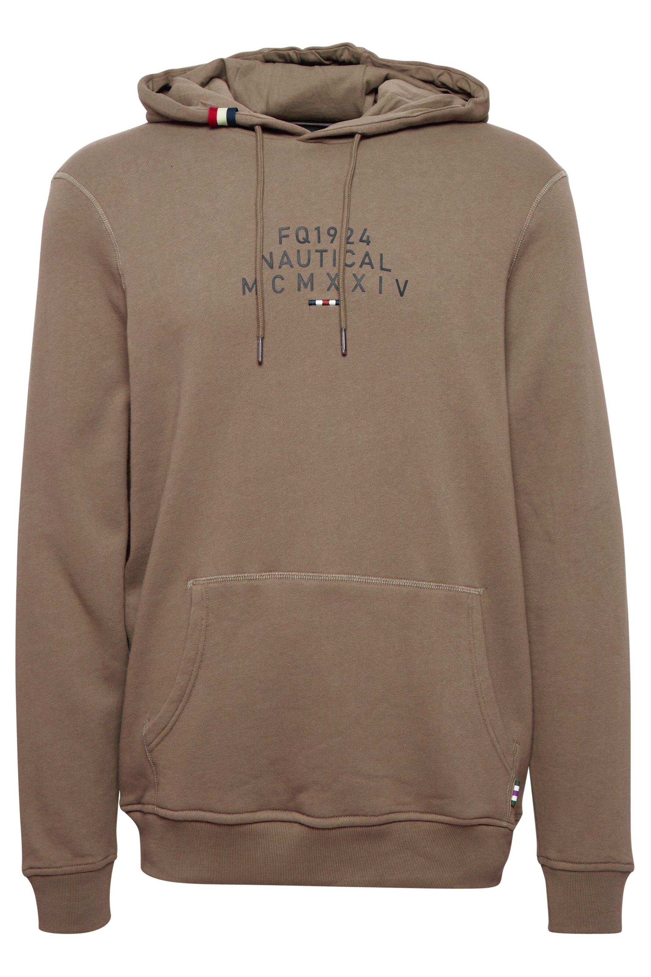 FQ1924 Sweatshirt 'William' in Bruin: voorkant