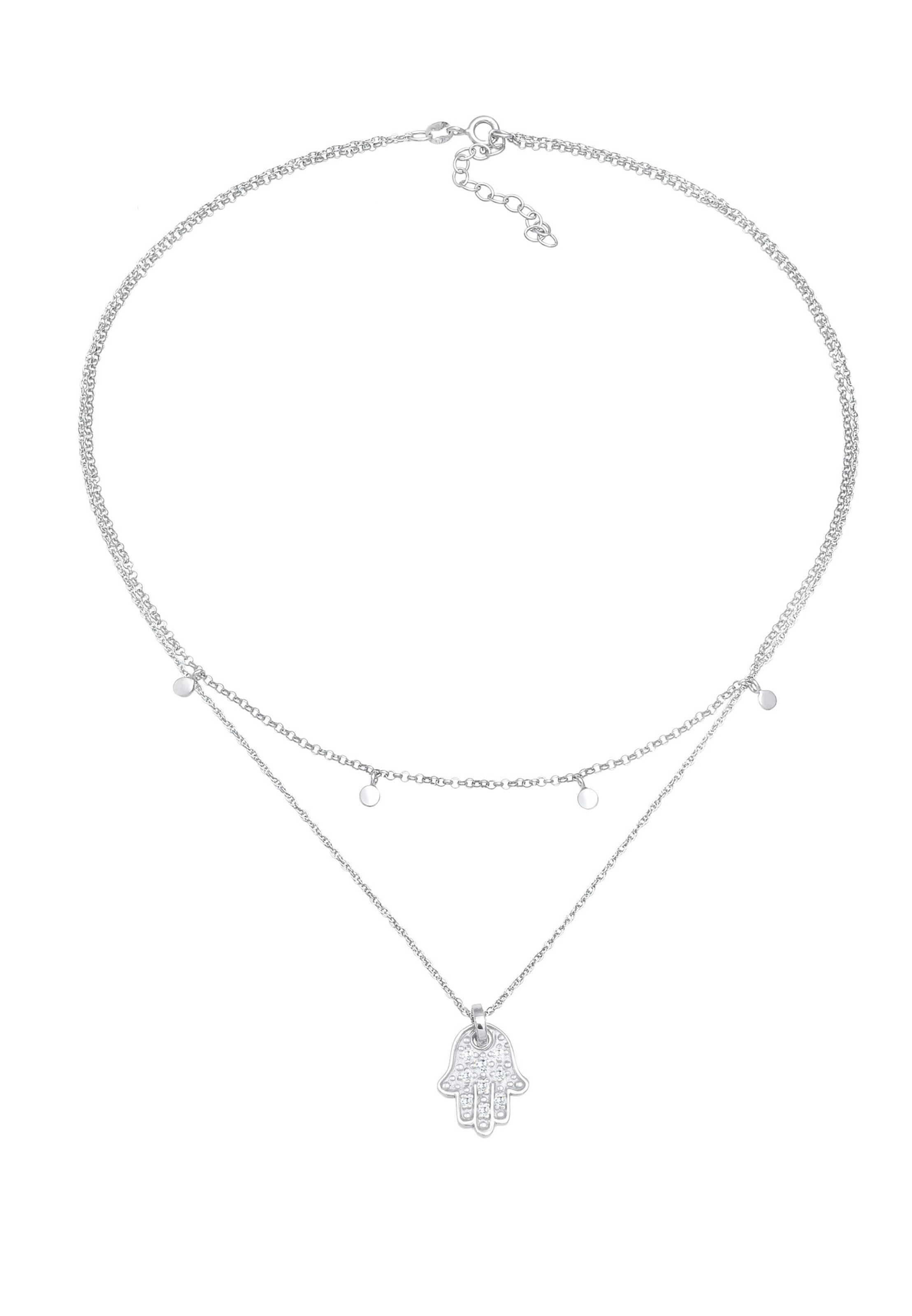 ELLI Necklace 'Hamsa Hand' in Silver