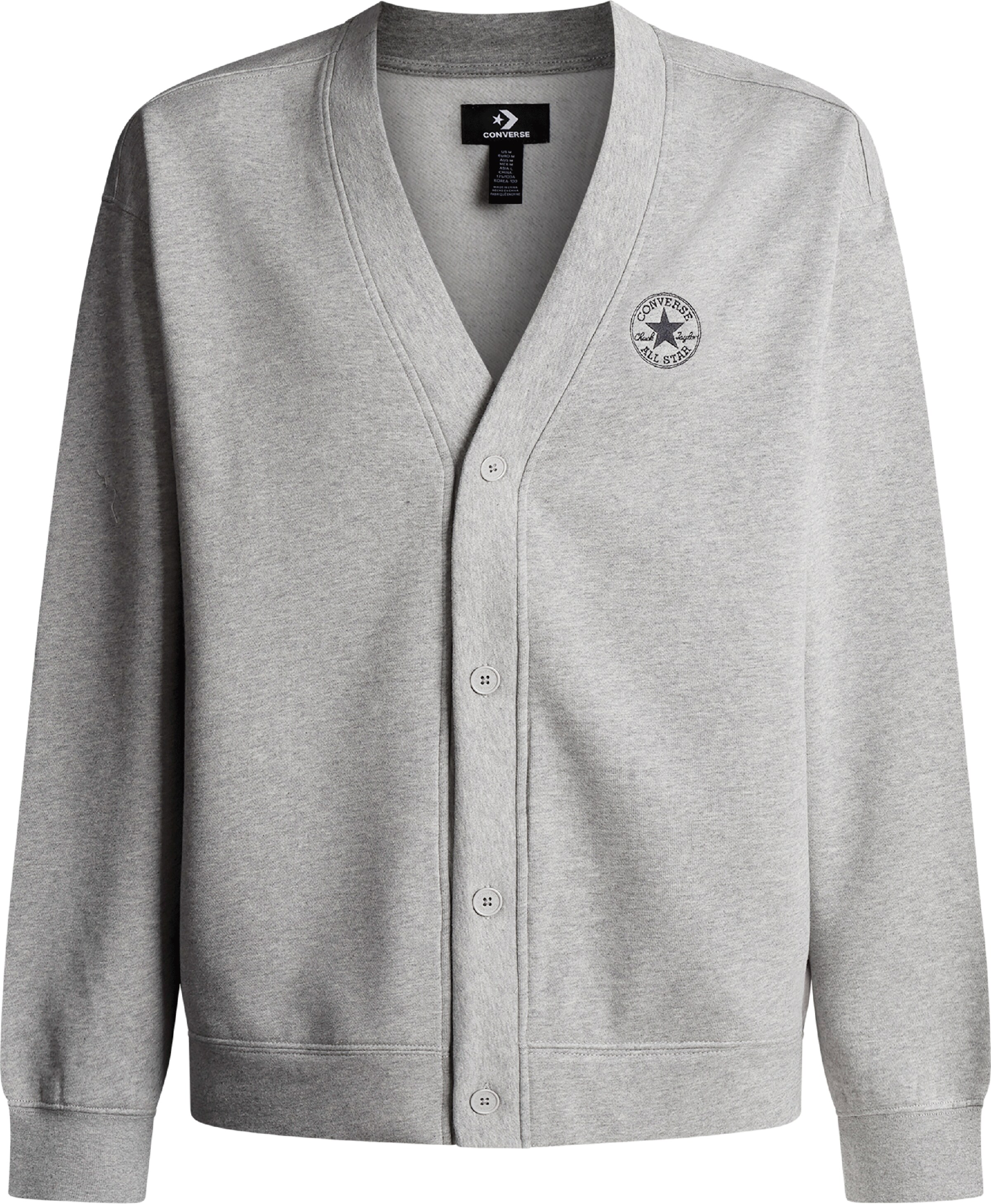CONVERSE Sweatjacke in Grau: Vorderseite