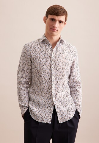 SEIDENSTICKER Slim fit Zakelijk overhemd in Beige: voorkant