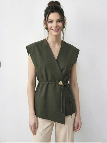Bianco Lucci Vest in Green