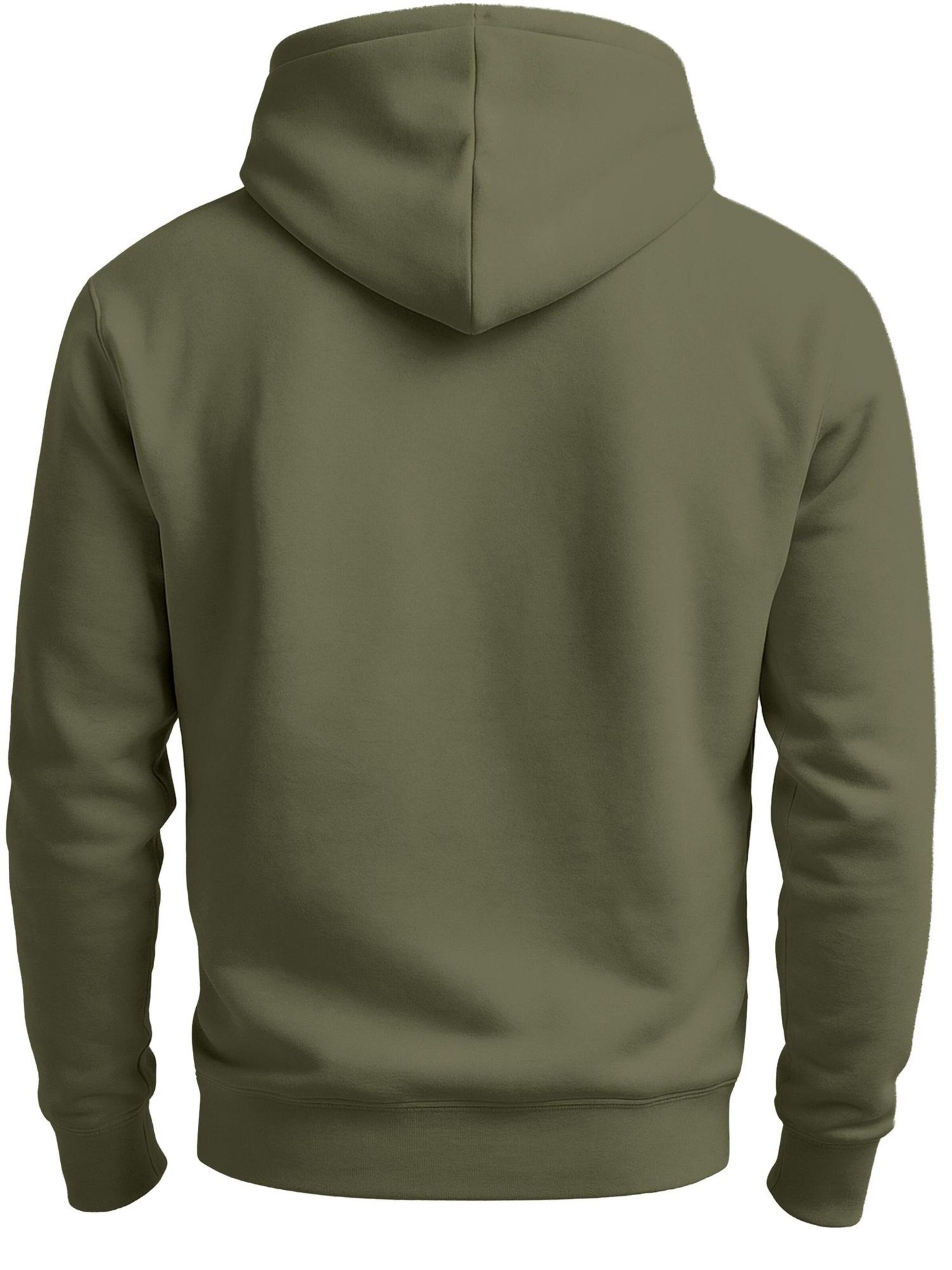Neverless Sweatshirt 'Bär Lineart Polygon' in Green