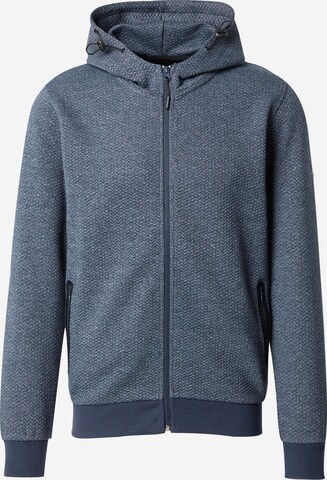 INDICODE JEANS Zip-Up Hoodie 'Sting' in Blue: front