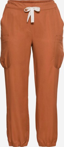 SHEEGO Tapered Cargo trousers in Brown: front