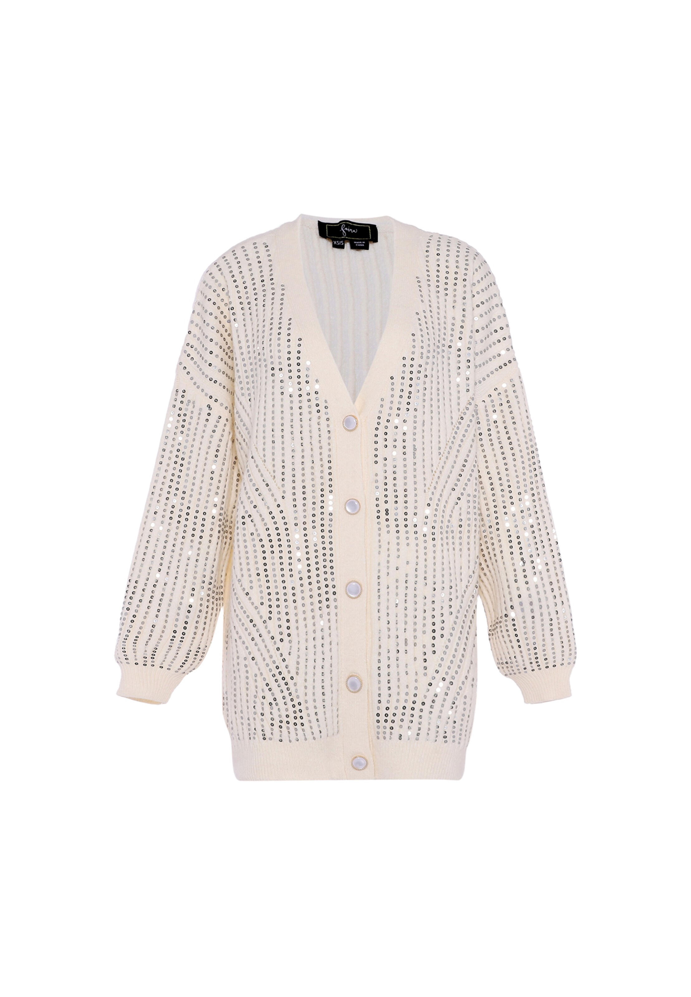 faina Kardigán - Biela: predná strana