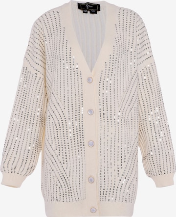 faina Neuletakki värissä valkoinen: etupuoli