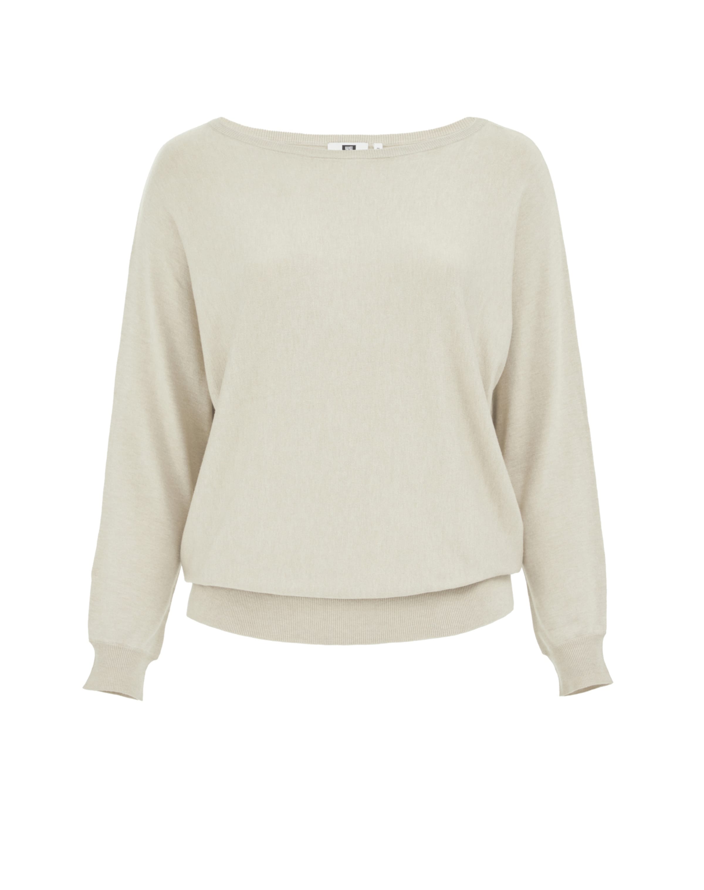 WE Fashion Пуловер 'Curve' в бежово: отпред