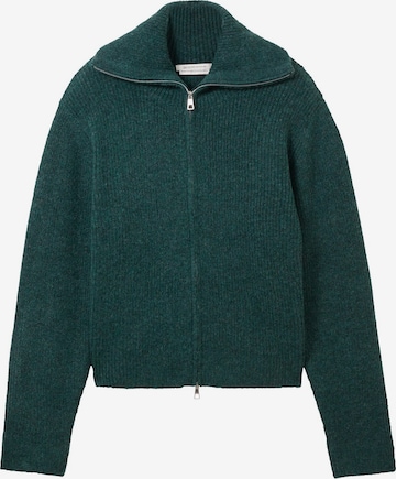 TOM TAILOR DENIM Knit Cardigan in Green: front