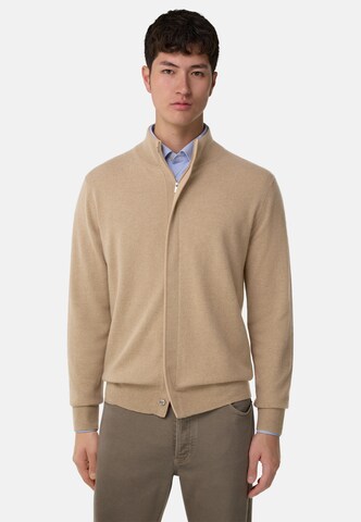Boggi Milano Knit cardigan in Beige: front