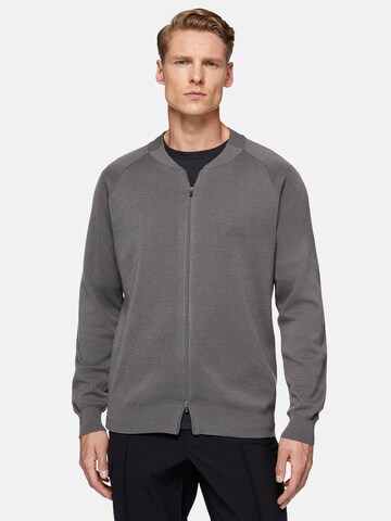 Boggi Milano Strickjacke 'B Tech' in Grau: Vorderseite