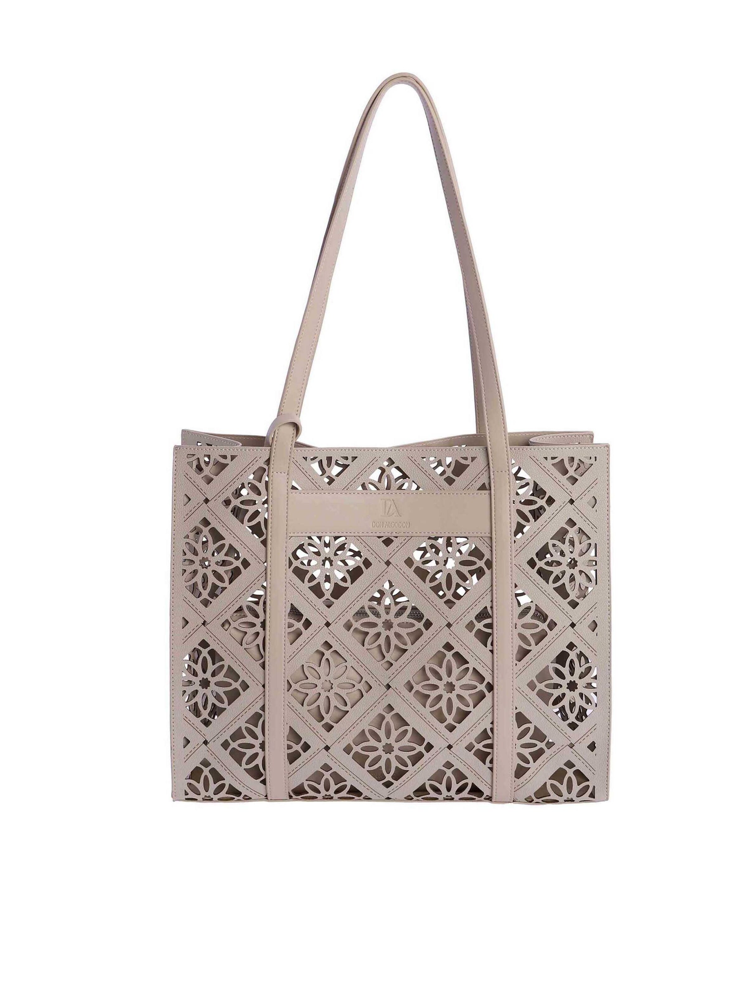 Don Algodon - Bolso de hombro 'Arousa' en blanco: frente