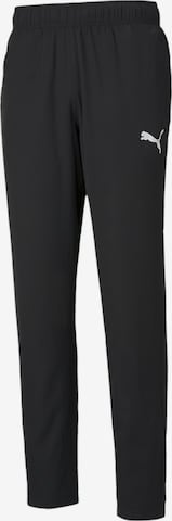 PUMA Tapered Sportbroek in Zwart: voorkant