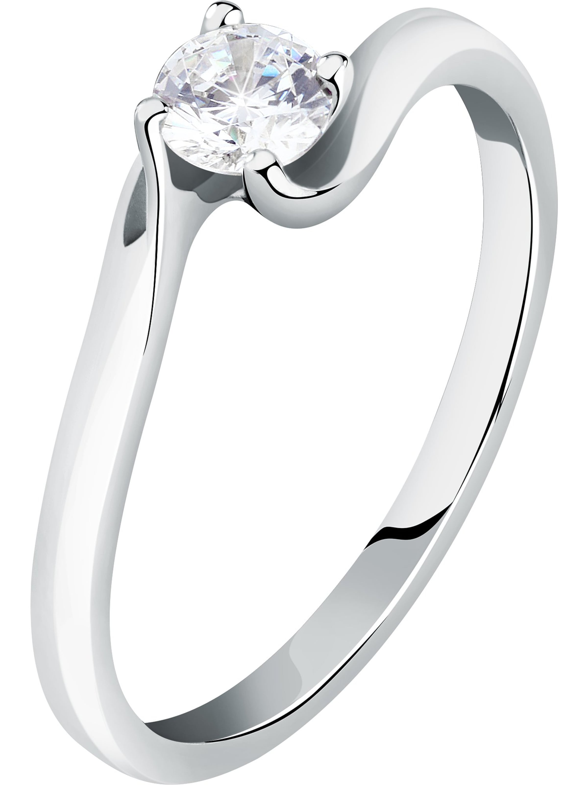 Live Diamond Ring in Silber: Vorderseite