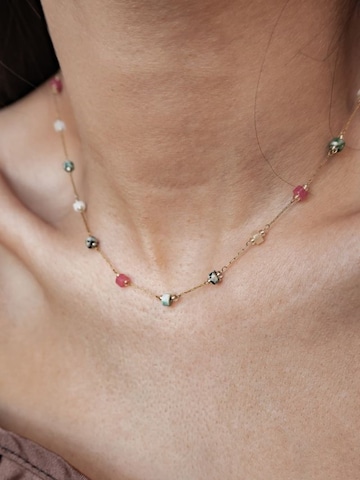 Hey Happiness Halsband 'Earth Glow' i guld