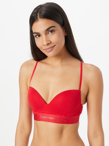 Calvin Klein Underwear Пуш-ап Бюстгальтер в Красный: спереди