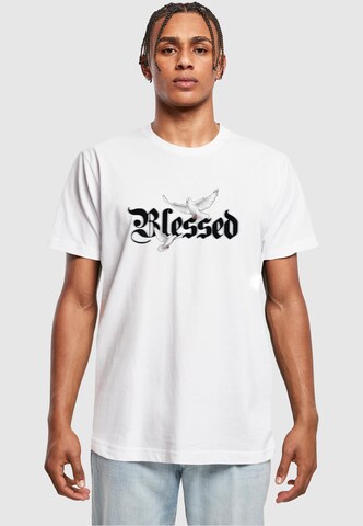 Mister Tee Shirt 'Blessed Dove' in Wit: voorkant