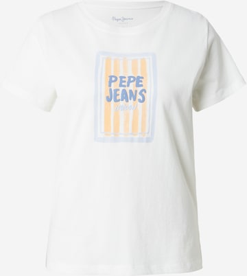 Pepe Jeans Тениска в бяло: отпред