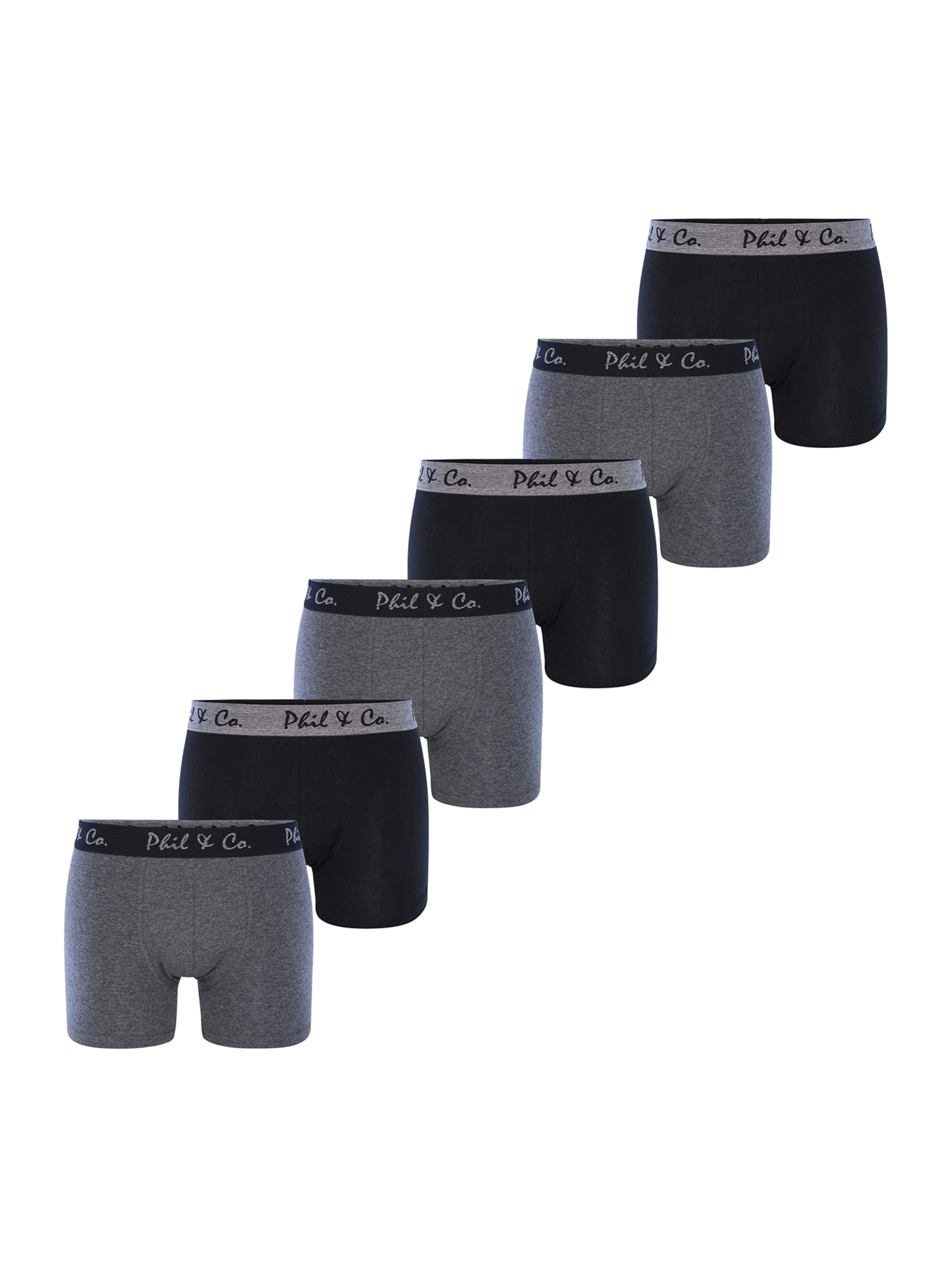 Phil & Co. Berlin Boxershorts in Grau: Vorderseite