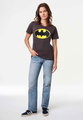 LOGOSHIRT Shirt 'Batman - Logo' in Grey