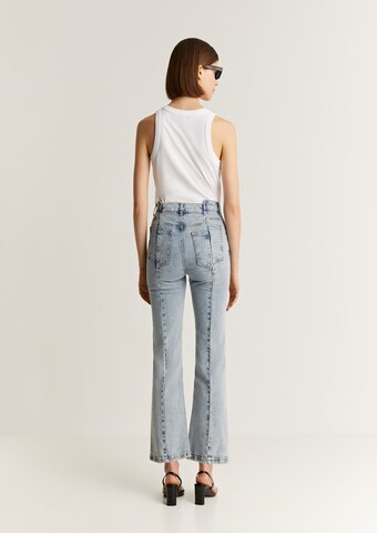Scalpers Flared Jeans 'Back Seam' in Blue