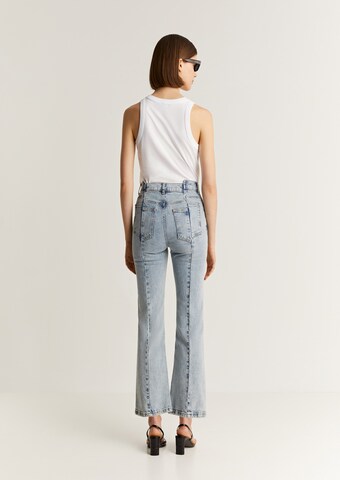 Scalpers Flared Jeans 'Back Seam' in Blauw