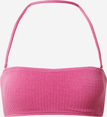 Seafolly - Bandeau Top de biquíni em rosa: frente