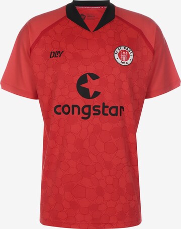 Maglia trikot di FC St. Pauli in rosso: frontale