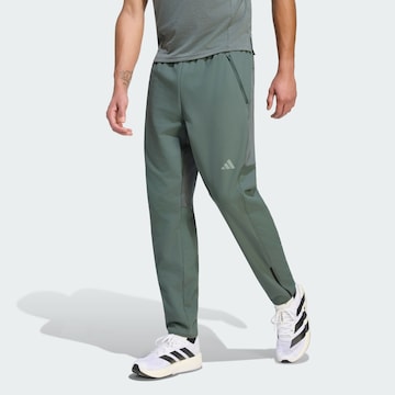 ADIDAS PERFORMANCE Tapered Sportbroek 'D4T' in Groen: voorkant