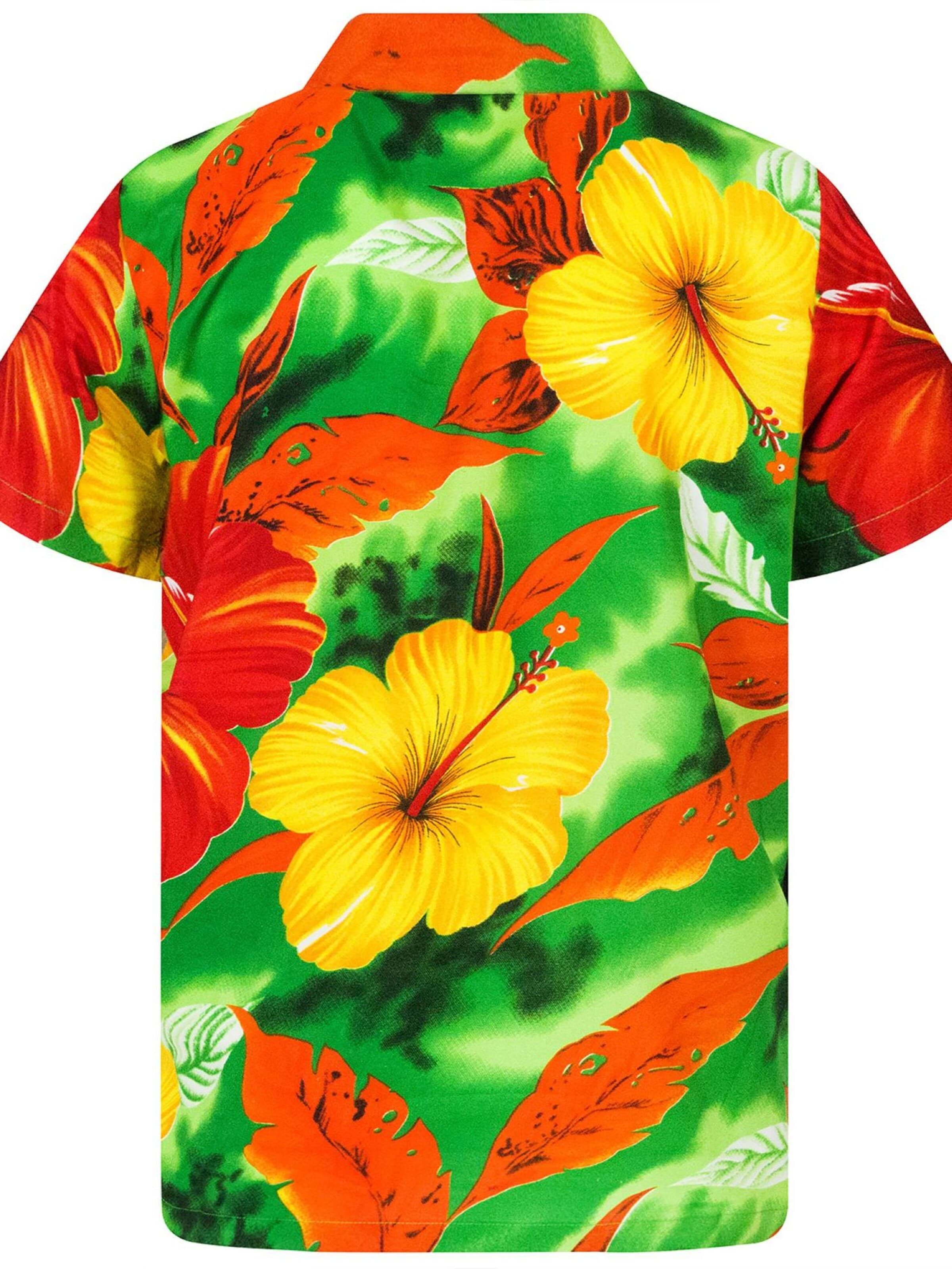 Maglietta 'Big Flower' di King Kameha in verde
