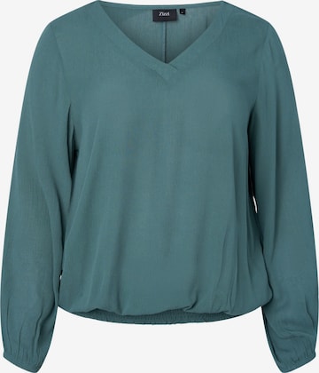 Zizzi Blouse 'VWISMA' in Groen: voorkant