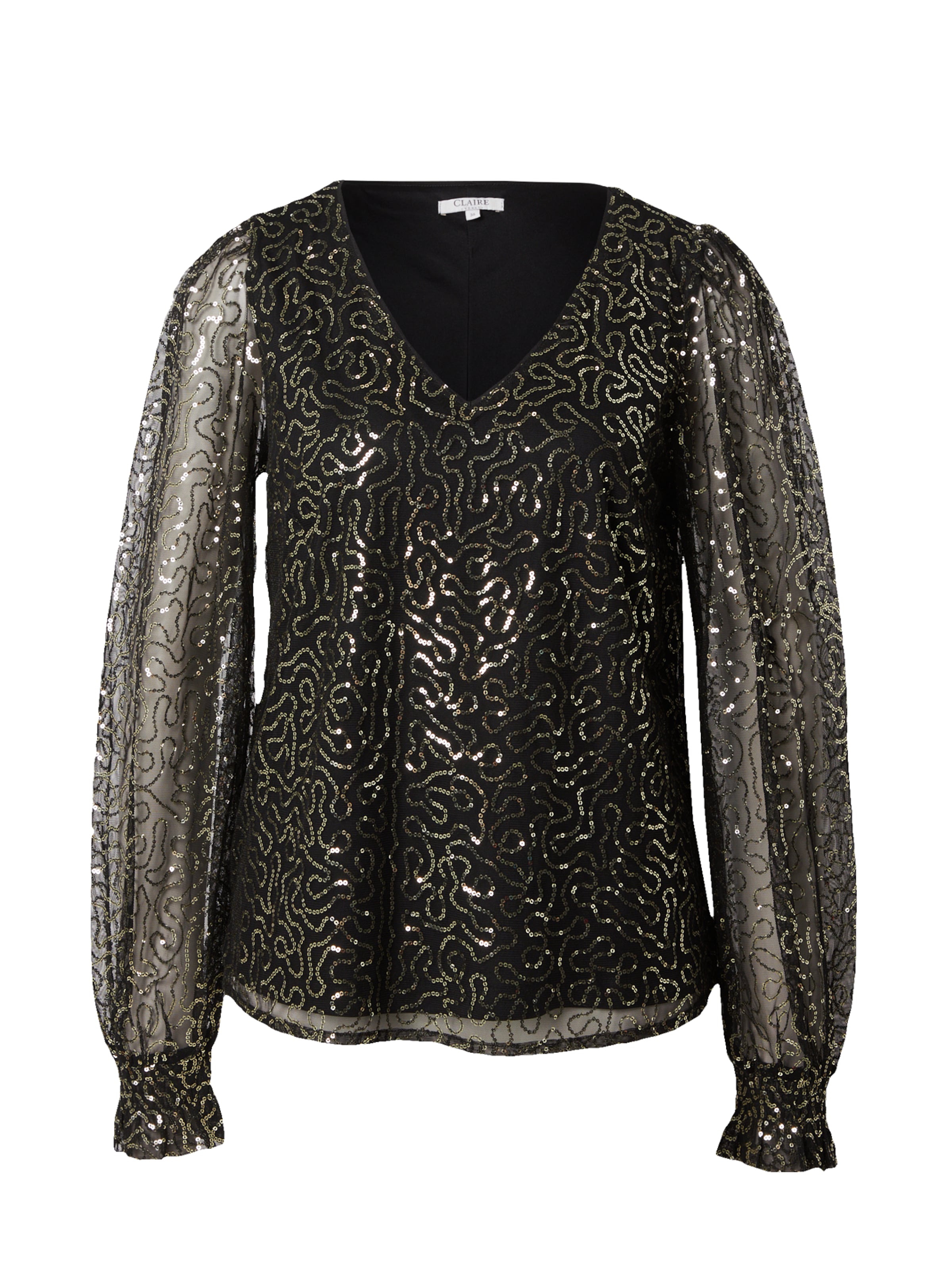 Claire Bluse 'Rit' in Schwarz: Vorderseite