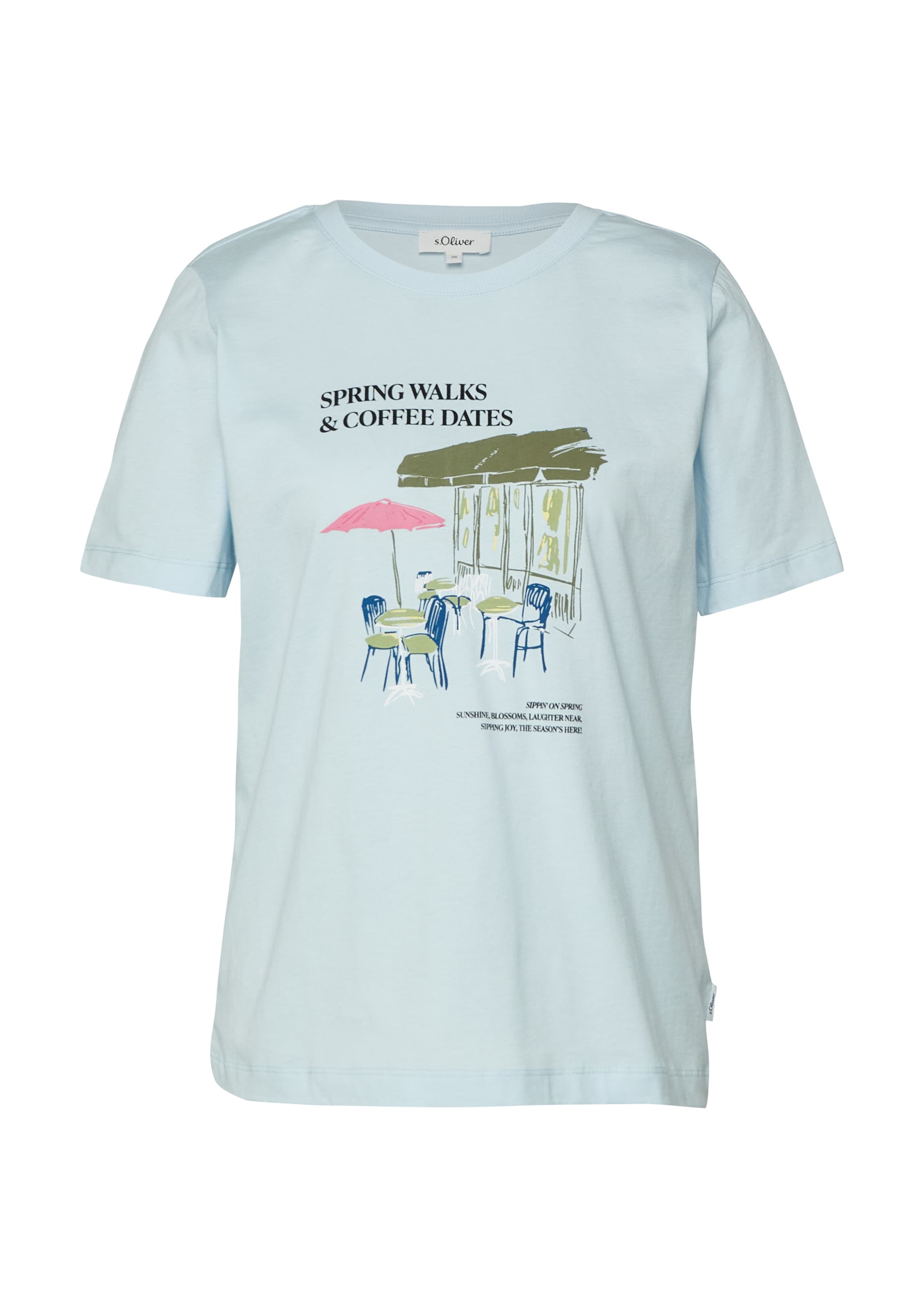 s.Oliver Shirt in Blauw: voorkant