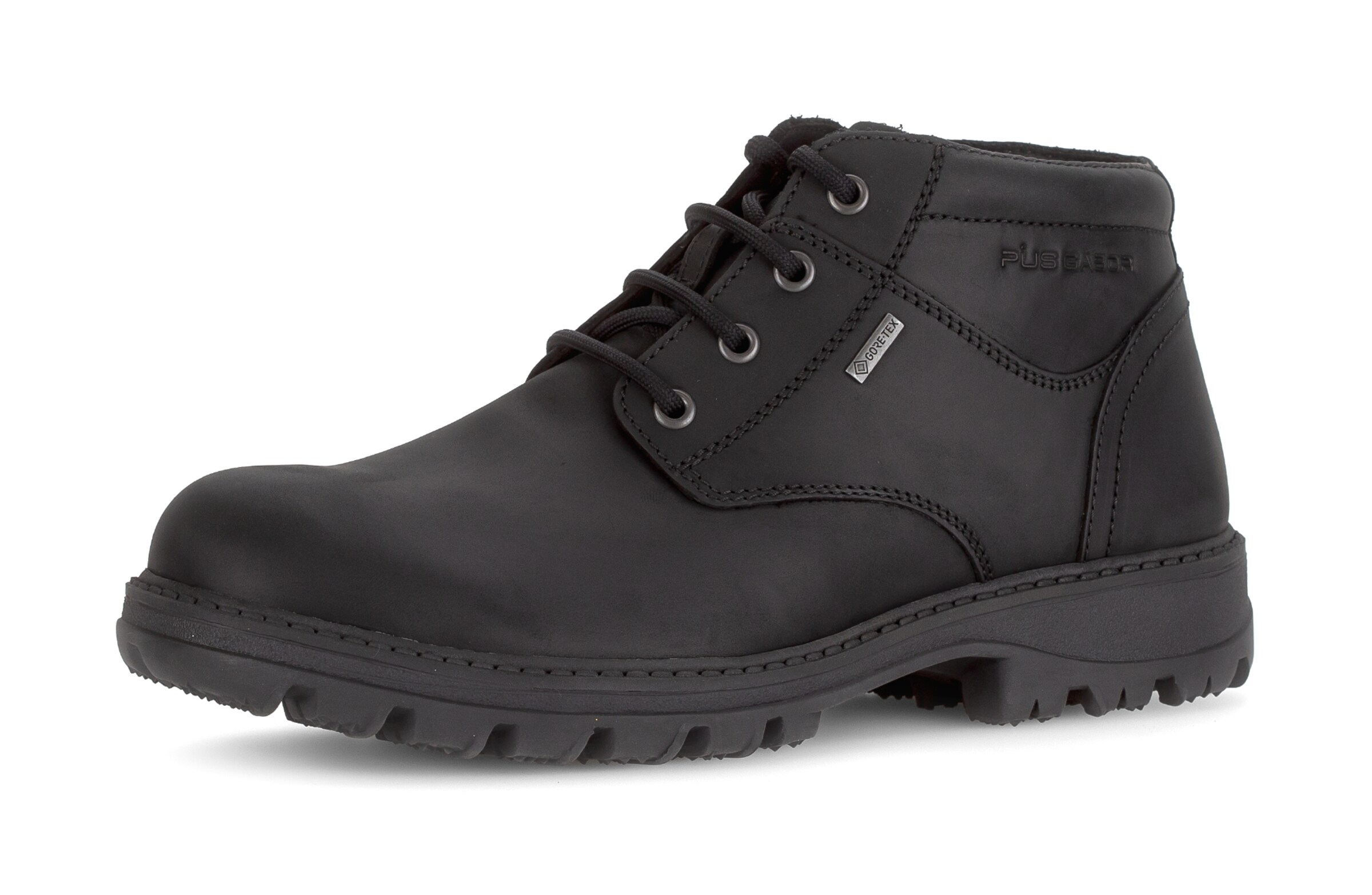 Pius Gabor Veterboots in Zwart: voorkant