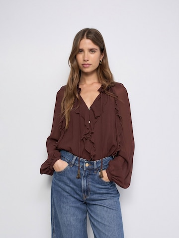 Salsa Jeans Blouse in Blauw: voorkant
