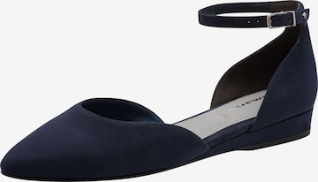 Ballerines à lanières Tamaris en bleu : devant